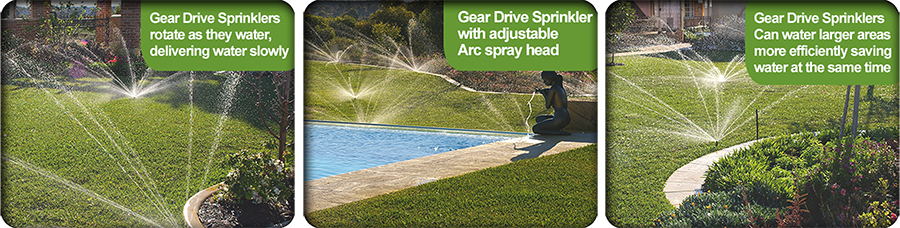 Gear drive sprinklers are efficient for Home Watering Systems